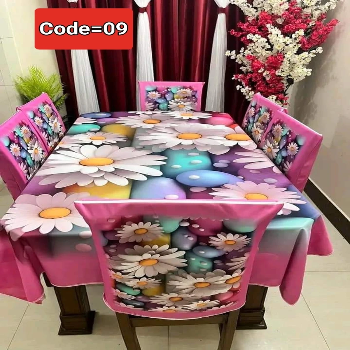 3D Pint Dining Table and Chair Cover Code=09